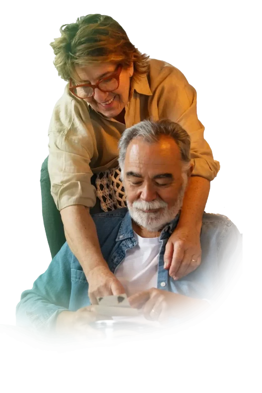 Foto decorativa de um casal de idosos